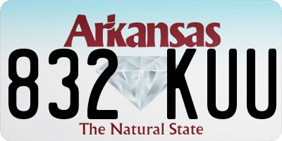 AR license plate 832KUU