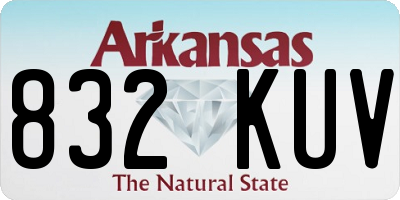 AR license plate 832KUV