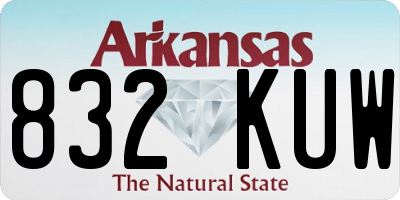AR license plate 832KUW