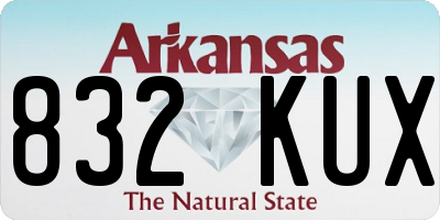 AR license plate 832KUX