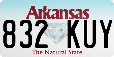 AR license plate 832KUY