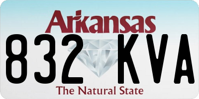 AR license plate 832KVA