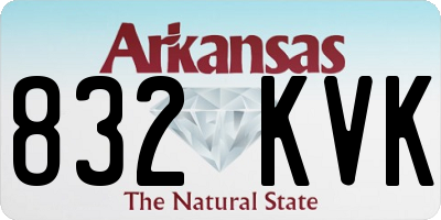 AR license plate 832KVK