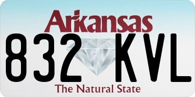 AR license plate 832KVL