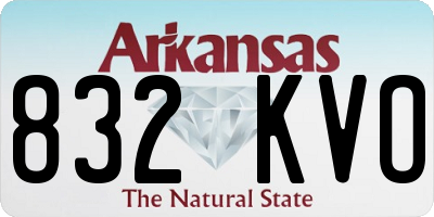 AR license plate 832KVO