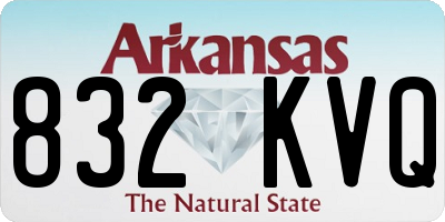 AR license plate 832KVQ