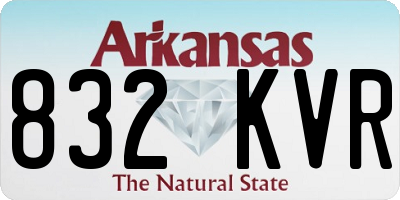 AR license plate 832KVR