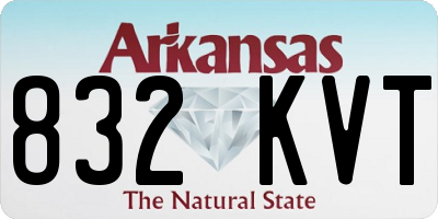 AR license plate 832KVT