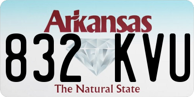 AR license plate 832KVU