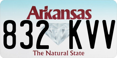 AR license plate 832KVV