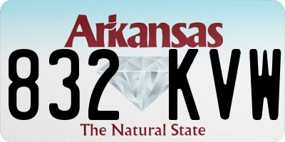 AR license plate 832KVW