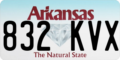 AR license plate 832KVX