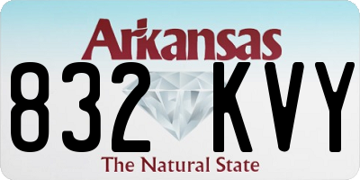 AR license plate 832KVY