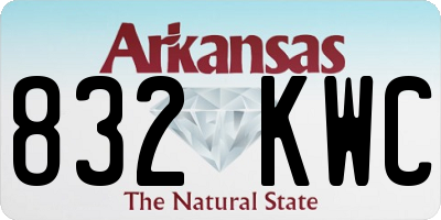 AR license plate 832KWC