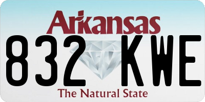 AR license plate 832KWE