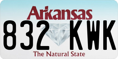 AR license plate 832KWK