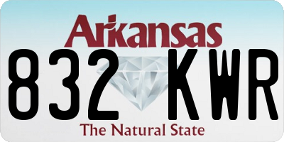 AR license plate 832KWR