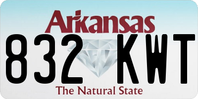 AR license plate 832KWT