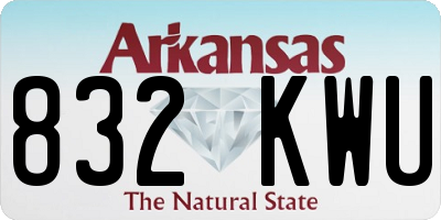 AR license plate 832KWU