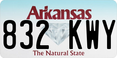 AR license plate 832KWY