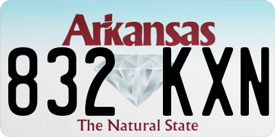 AR license plate 832KXN