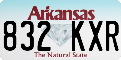 AR license plate 832KXR