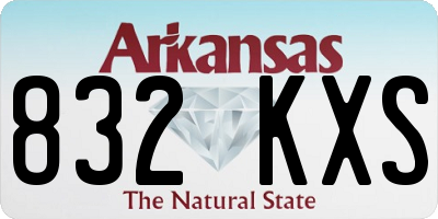 AR license plate 832KXS