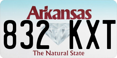 AR license plate 832KXT