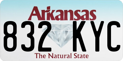 AR license plate 832KYC