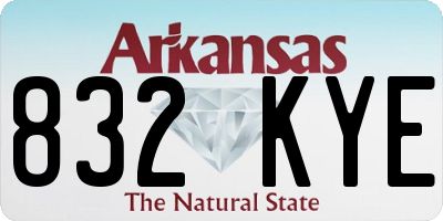 AR license plate 832KYE