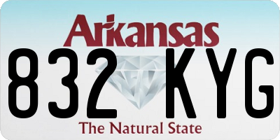 AR license plate 832KYG