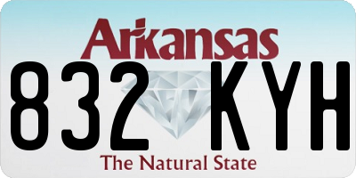 AR license plate 832KYH