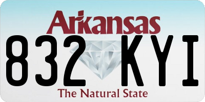 AR license plate 832KYI
