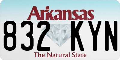 AR license plate 832KYN