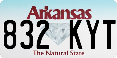AR license plate 832KYT