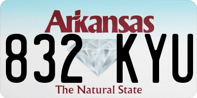 AR license plate 832KYU