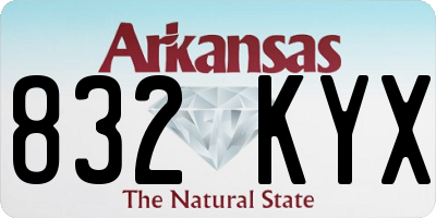 AR license plate 832KYX