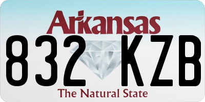 AR license plate 832KZB