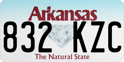 AR license plate 832KZC