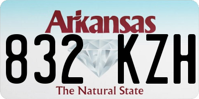 AR license plate 832KZH
