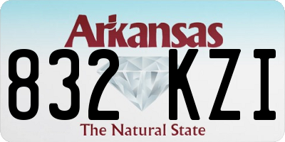 AR license plate 832KZI
