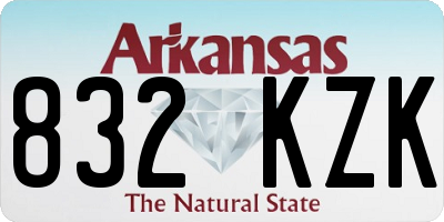 AR license plate 832KZK
