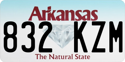 AR license plate 832KZM