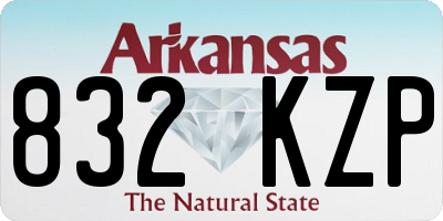 AR license plate 832KZP