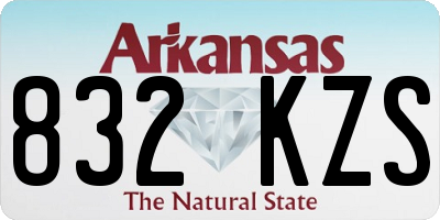 AR license plate 832KZS