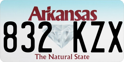 AR license plate 832KZX