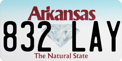 AR license plate 832LAY