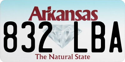 AR license plate 832LBA