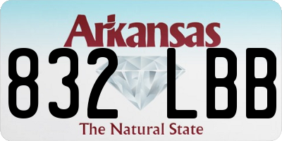 AR license plate 832LBB