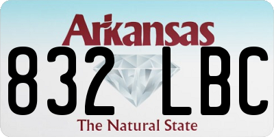 AR license plate 832LBC